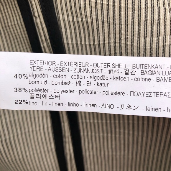 ZARA stripe blazer double breasted detail button blazer S - Picture 5 of 11